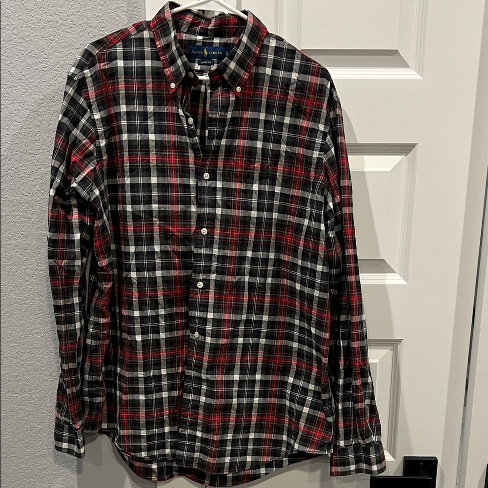 Ralph Lauren Red and Black Plaid Shirt